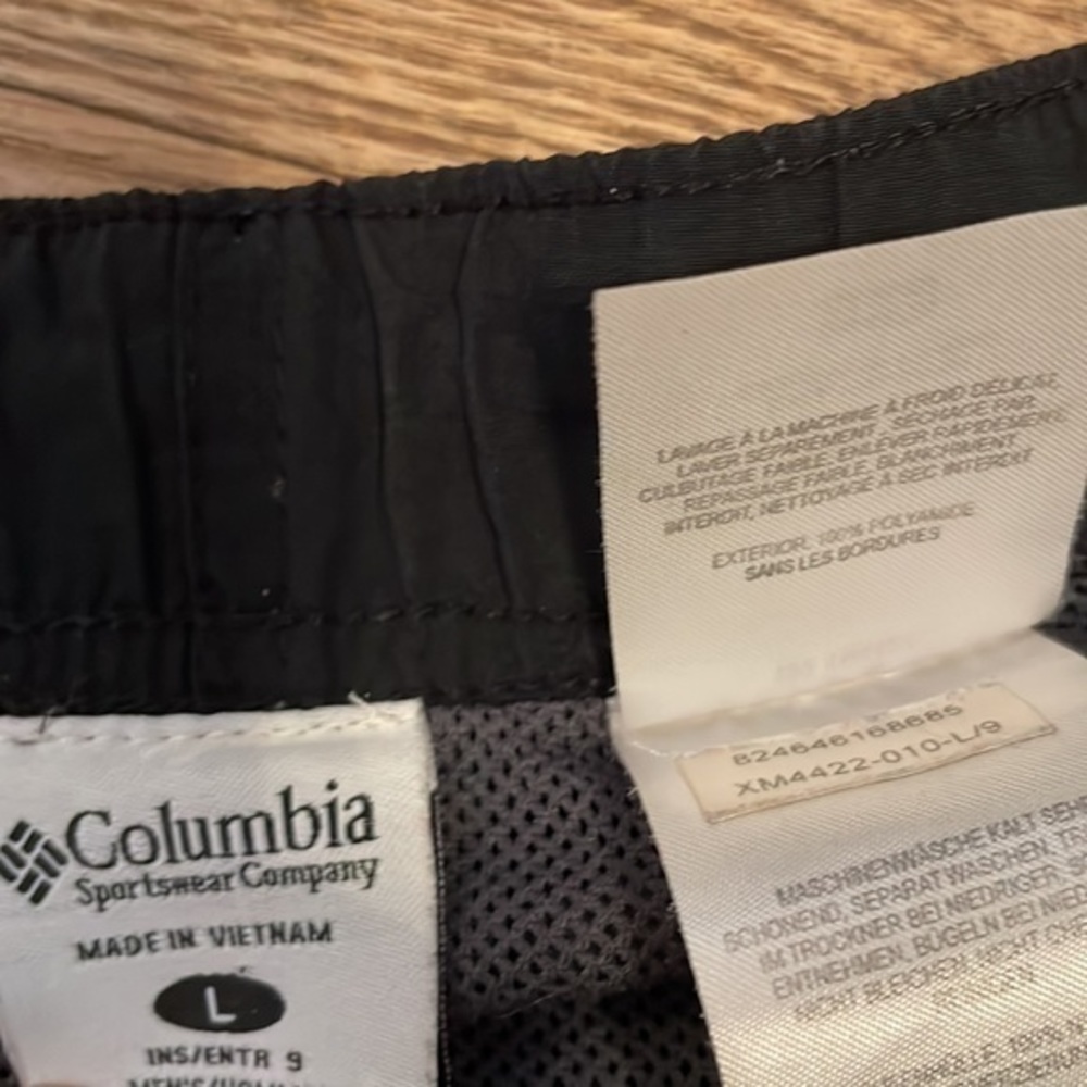 Mens Columbia shorts size large black‎ hiking,fishing camping - Picture 5 of 11